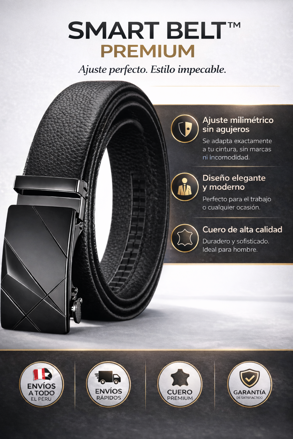 SMART BELT™ – Ajuste Automático sin Agujeros